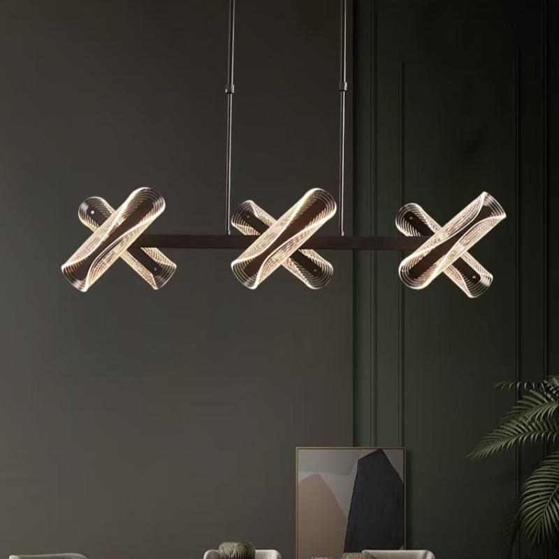 Modern Long Chandelier Living Room Dining Room Bedroom Minimalist LED Acrylic Chandelier