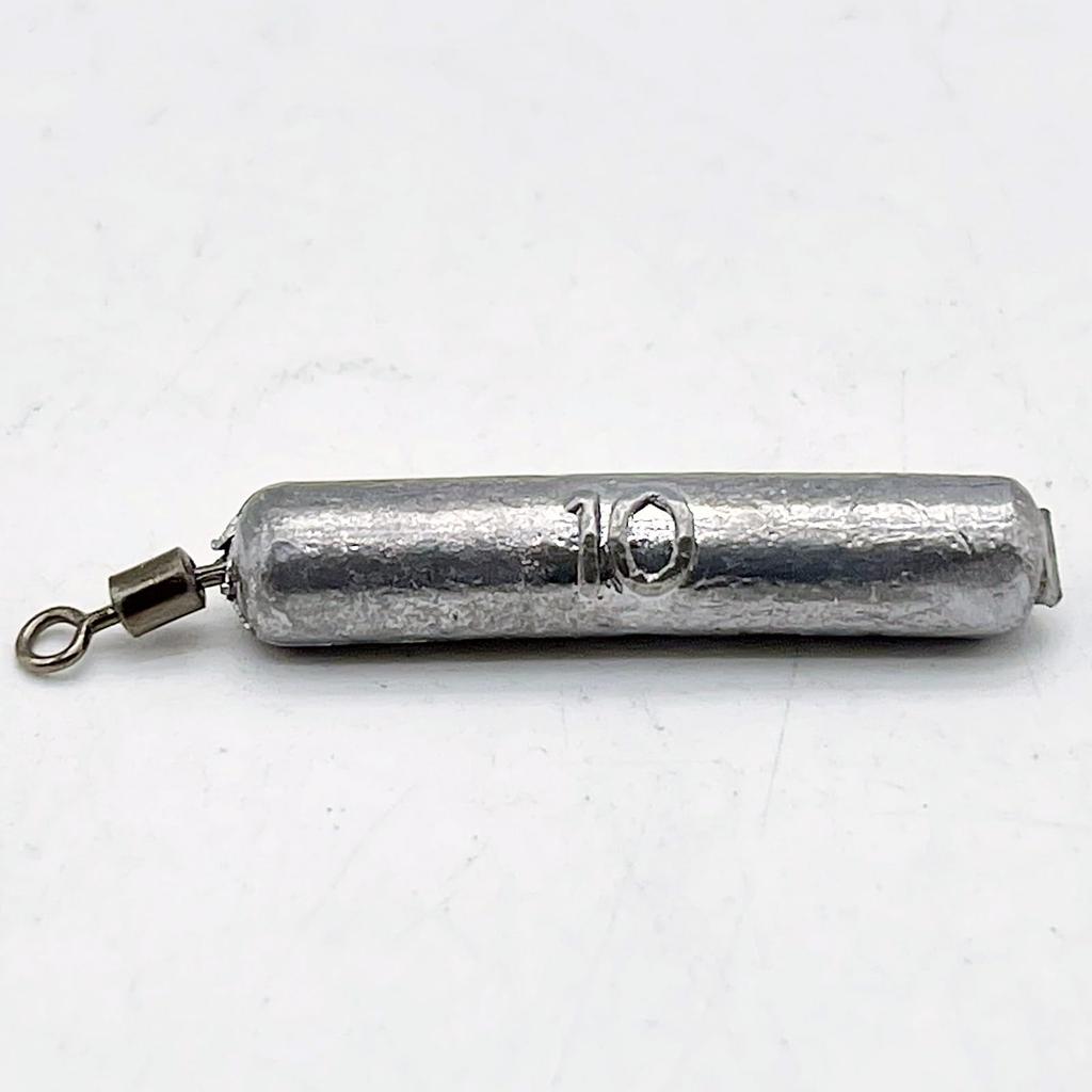 LEXOR Free Rig Sinkers, 10g - Set of 30, Lead Weights for Worms, Free Rig, Texas Downshot, and No-Sinker Fishing, by Tsunekichi