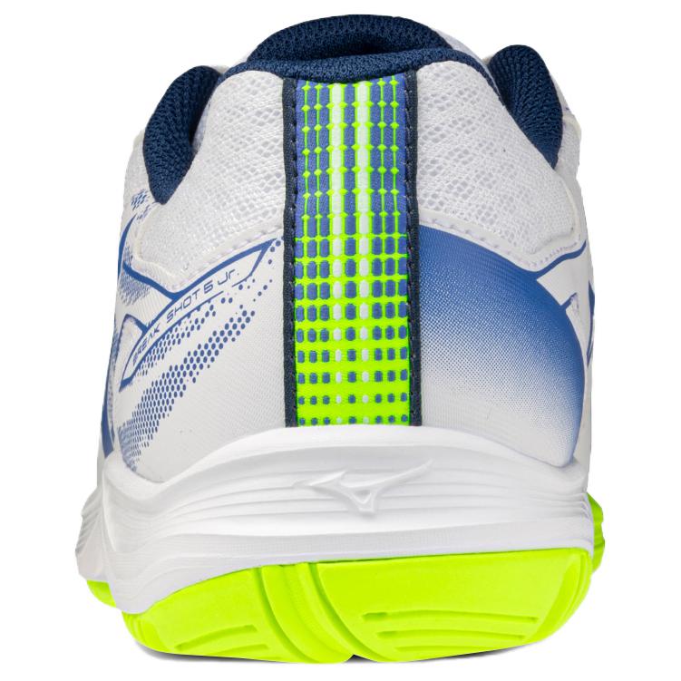 Mizuno Break Shot 5 Jr. Ac Comfortable Fit Low Top Tennis Shoes Unisex Sneakers White Blue 61GA255521
