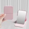 Solid Color Handheld Makeup Mirror Stand Up Pocket Folding Mirror  Desktop Decoration