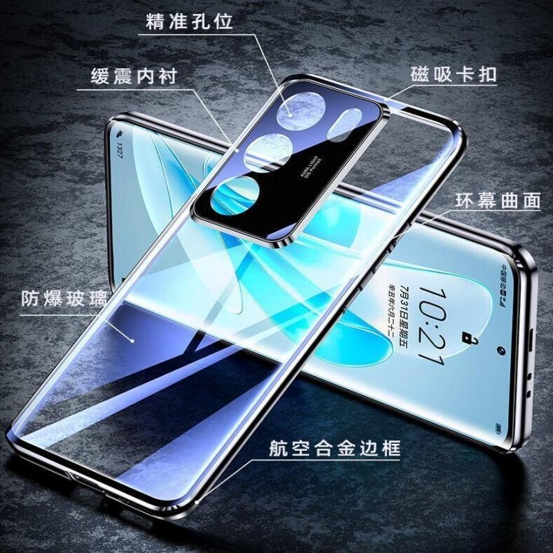 Полный Чехол 360 Для Vivo V29 5G V27 Pro V27E V25 V23 Двустороннее Магнитное Притяжение Металлическая Крышка Закаленное Стекло Прозрачная Крышка Телефона