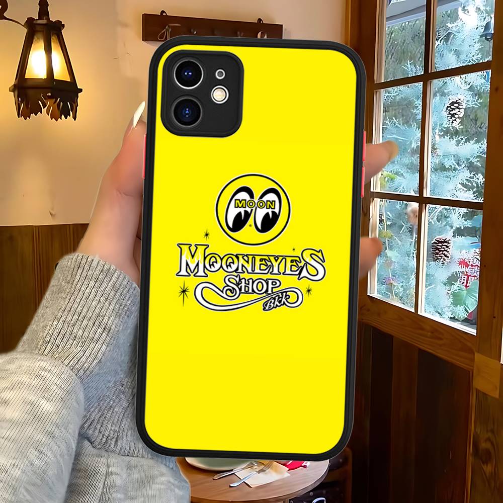 M-Moon-eyes Luxury Matte Protective Case For IPhone 16 15 14 13 12 11 Pro Max X XS MAX Protection Case