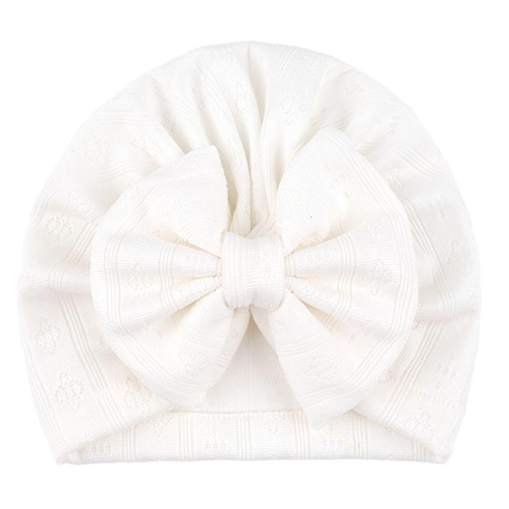 Stretchy Newborn Head Wraps Knitted Soft Infant Cap Cute Baby Turban Hat Daily Wear