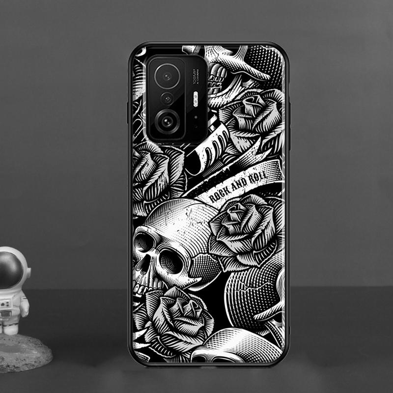 Rock and Roll Skull For POCO X5 X3 F5 Pro X4 F4 GT M5s C40 F3 Case For Xiaomi 13 Lite 12 11T 12T Pro 12X Cover