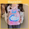Children Backpack Girls With Shiny Shell Mermaid Tail For Use Kindergarten