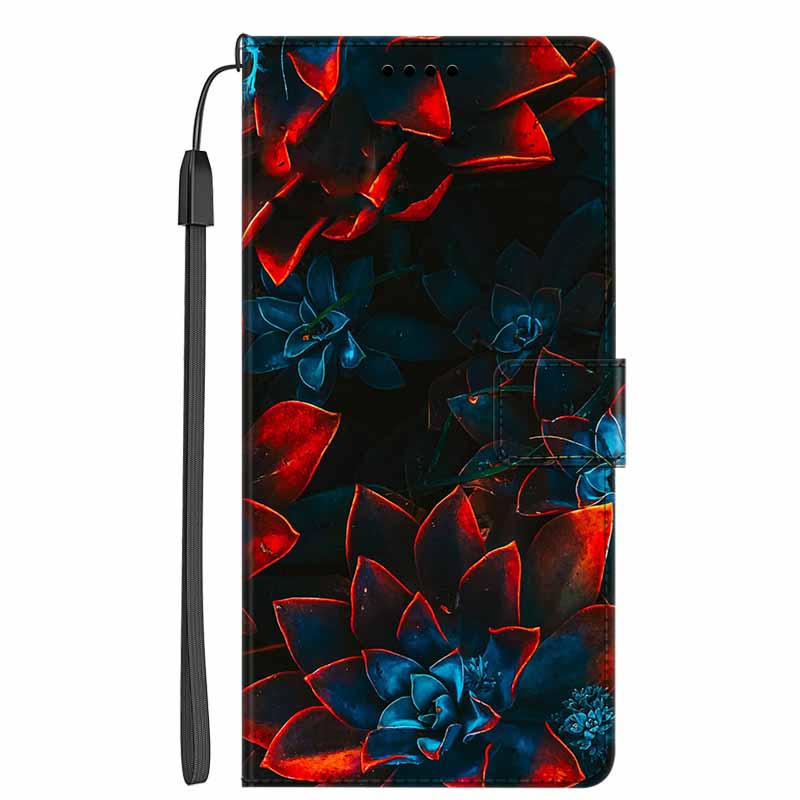 Защитный Роскошный Кожаный Чехол-Книжка на Магните Для Xiaomi Mi 11 Ultra с Рисунком Цветка Ударопрочный Чехол-Обложка Capa