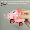 Dinosaur Vehicle Toy Baby Cartoon Pull Back Car Toy Squeaky Bear Rabbit Press and Sound Soft Silicone Gift for Toddlers Boys Girls