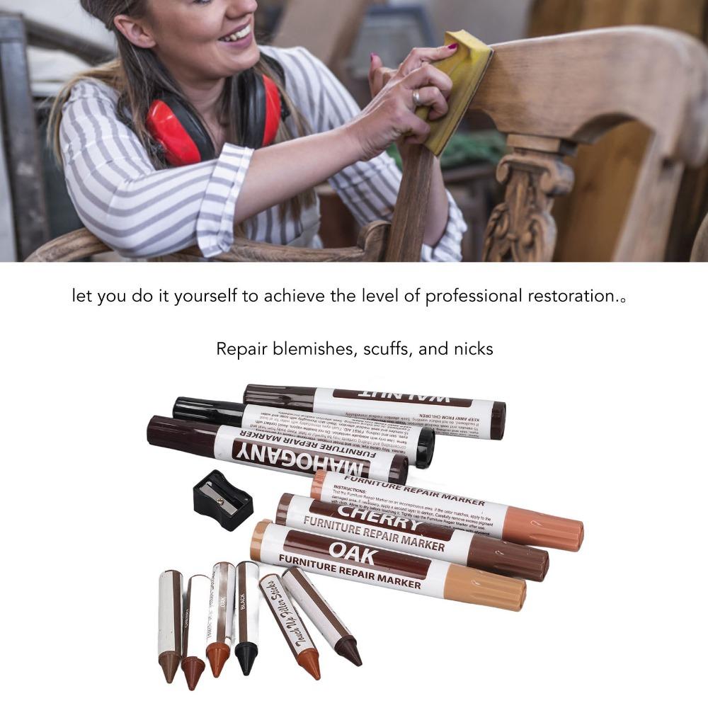 13PCS Multi Tone Assortment Wood Furniture Repair Pen  Scratch Concealing