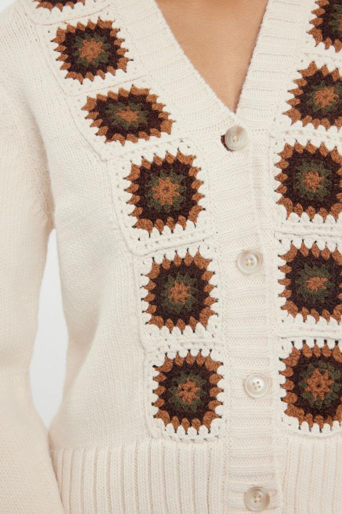 Женский элегантный кардиган с мягкой текстурой, вязаный крючком, с детальным трикотажным кардиганом