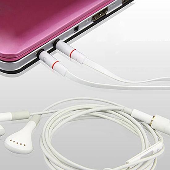 3.5mm Audio Mic Y Splitter Cable Headphone Adapter Female Fo 2 Male Adapter