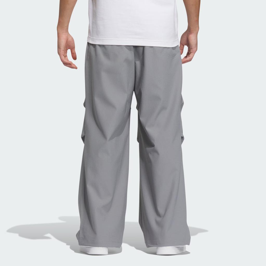 Adidas Originals FW23 Solid Color Drawstring Loose Knit Joggers Men Bottoms Grey IZ1531