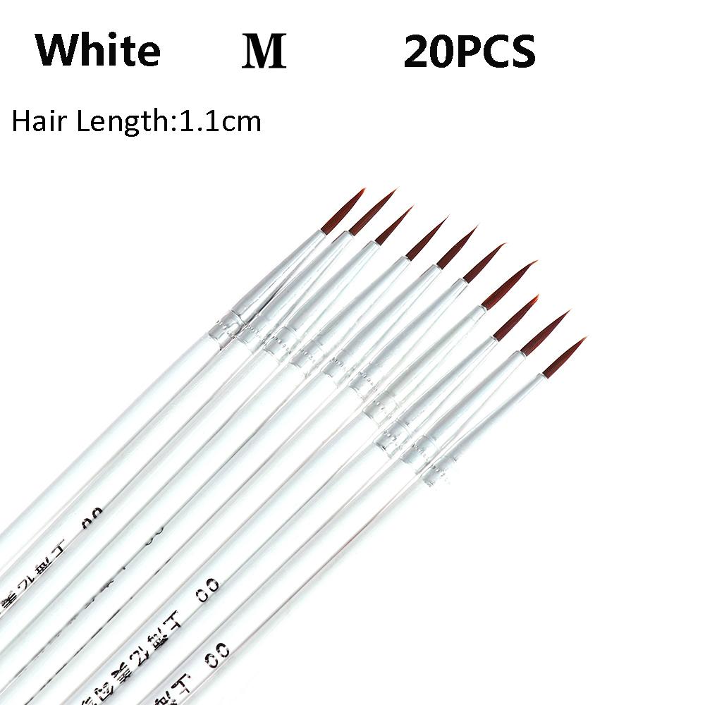10/20pcs Thin Hand Painted Acrylic Paint Drawing Hook Line Pen Painting Brush