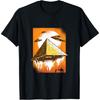 Alien Science Fiction Illustration Egyptian Pyramid UFO T-Shirt