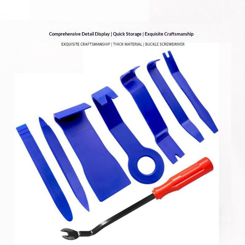 8Pcs ABS Car Hand Disassembly Tool Set Durable Auto Pry Kit for Stereo DVD Interior Panel Removal Modification