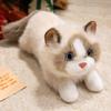Voiced Simulation Cat Plush Toys Fluffy Simulated Kitten Model  Birthday Gifts