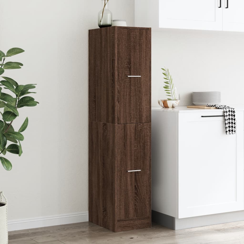 Pharmacy Cabinet Oak Effect 30 x 41 x 144.5 cm Particleboard