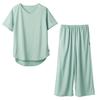 Venex Comfort Cool Футболка с коротким рукавом Брюки гаучо прохладные по размеру 83578353 Женский комплект, На ощупь, Мятный, L,