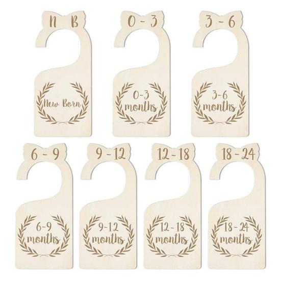 45481 шт., детские разделители для гардероба, деревянные маркеры размеров детской одежды для новорожденных