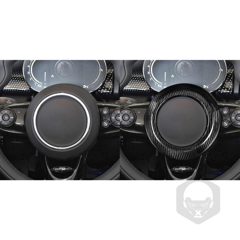 Real Carbon Fiber Car Accessories Driver Wheel Cover Trim For MINI COOPER F54 2015+ F55 2015+ F56 2014+ F57 2016+ F60 2017+