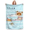Плюшевые пледы Rilakkuma Детский фланелевый плед для дивана кресла Мягкое индивидуальное качество Покрывало Идея для подарка