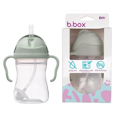 B.box Поильник с трубочкой Непроливающийся Можно пить под любым углом Подарок для малыша Официальный продукт Поильник (Шалфей 1 шт. (х 1))
