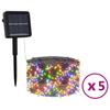 Vidaxl Solarne Lampki Dekoracyjne, 5 Szt., 5X200 Led, Kolorowe