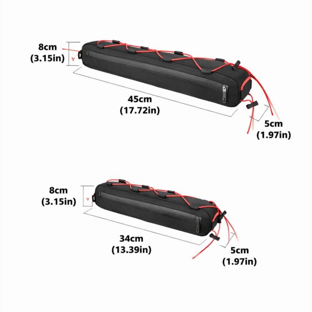 Large Capacity Bicycle Frame Bag Nylon Bike Storage Bag Durable Bike Under Tube Bag Daily Riding