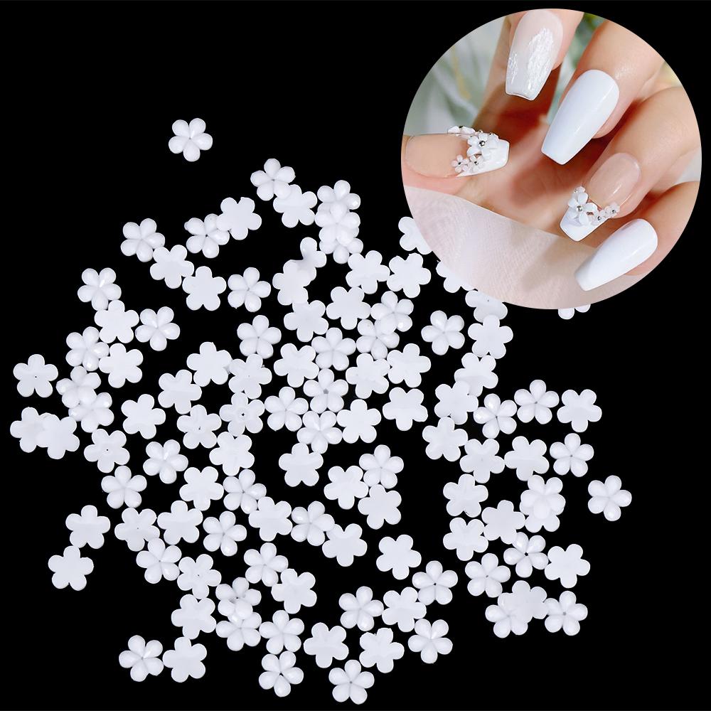 100/500pcs Material Package Flower Cute Resin Drill Nail Art Decoration Nail Beauty Rhinestones