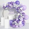 1 Set Balloon Set Inflatable DIY Pressure Resistance Decorative Butterfly Purple Balloon Garland Arch Kit Party Supplies