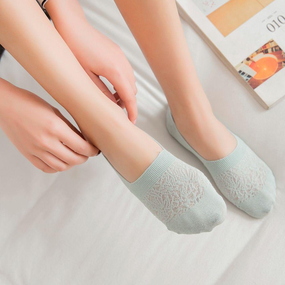 Candy Color Non-slip Low Cut Breathable Ankle Hosiery Invisible Boat Socks Cotton
