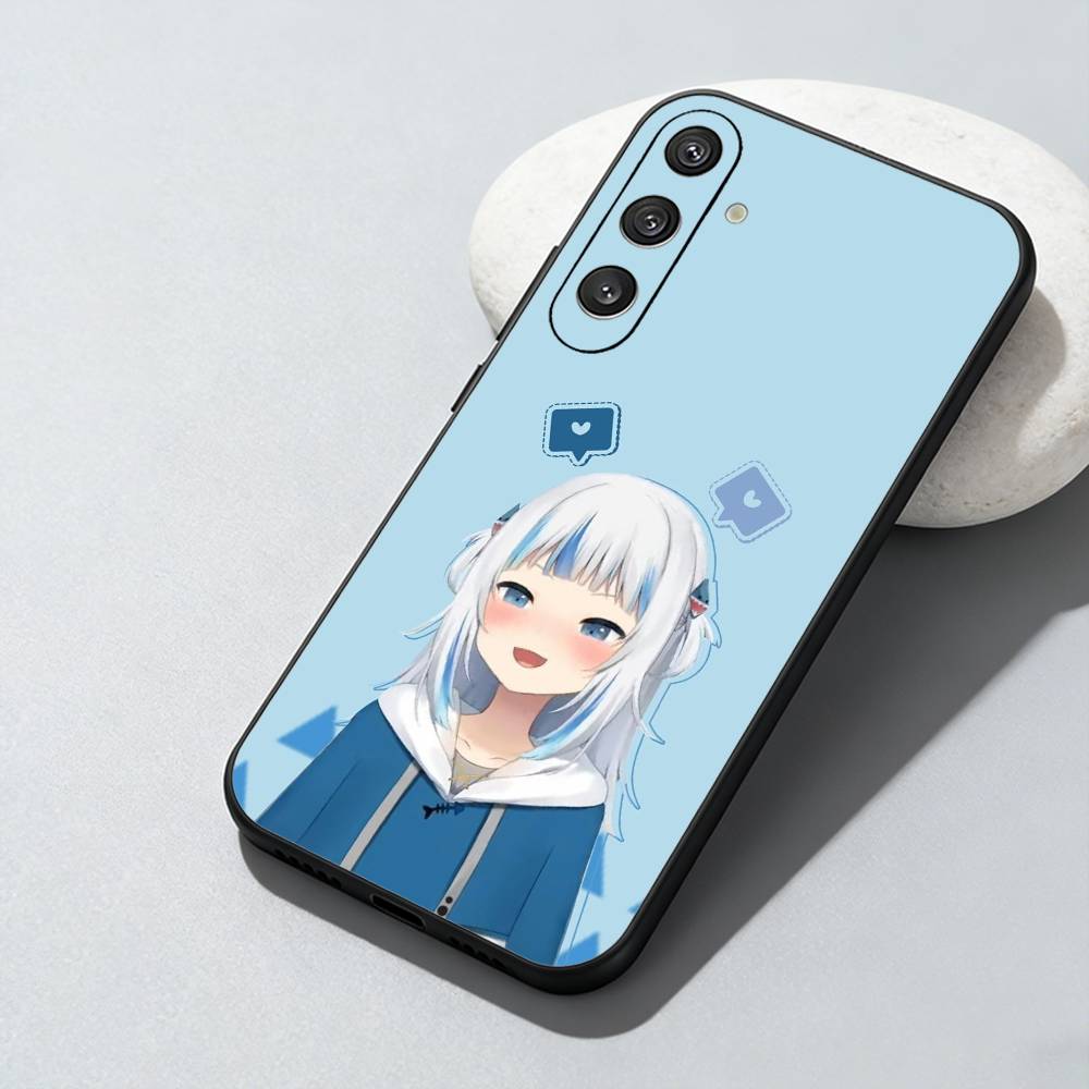 Virtual Characters Holo Gawr Gura Phone Case For Samsung Galaxy A73,A72,A71,A70,A52,A51 Others Soft Black Cover