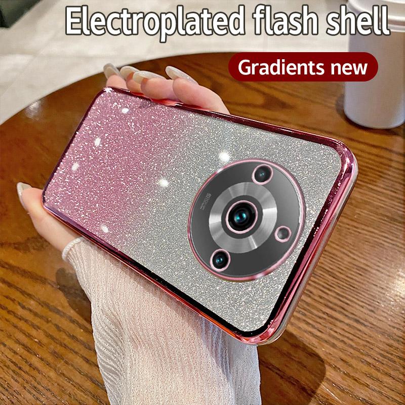 Для OPPO Realme 11 Pro Чехол Realme 11 Pro+ Чехол для телефона Блестящий блестящий силиконовый объектив камеры Мягкая задняя крышка