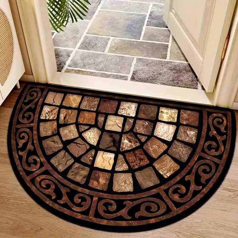 Light Luxury Home Floor Mat Household Non-Slip Crystal Velvet Floor Mat Entrance Door Water-Absorbing And Dirt-Resistant Floor Mat
