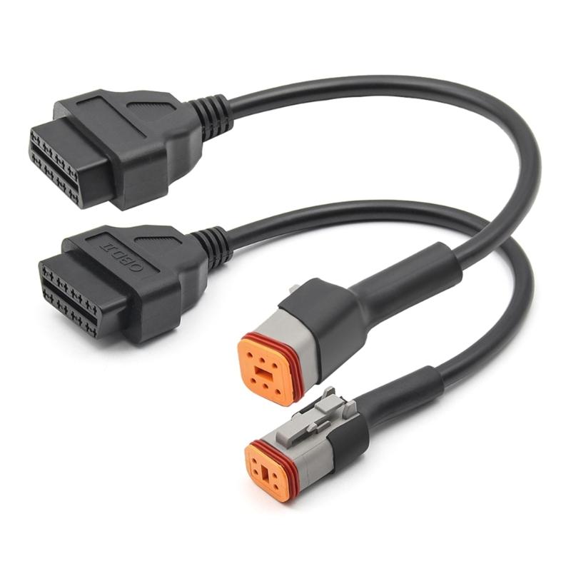 Кабель для диагностики мотоциклов, 2 в 1, интерфейсы OBD для считывания данных, простое подключение и работа для разъема 6+4 контакта, профессиональное использование