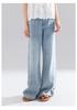 Summer Rhinestone Girls' Wide-Leg Jeans: Loose, Versatile, Straight-Leg Long Pants
