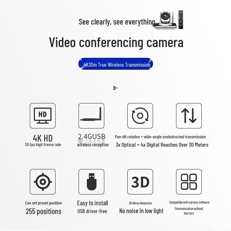 Hongshidao LBQ2 4K PTZ Wireless Video Conference System (CN version)