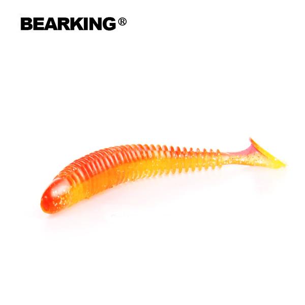 BEARKING Горячая рыболовная приманка, мягкая приманка, профессиональная приманка, 4 дюйма, 6 шт., 10 см/4,8 г, качественные искусственные воблеры для карпа