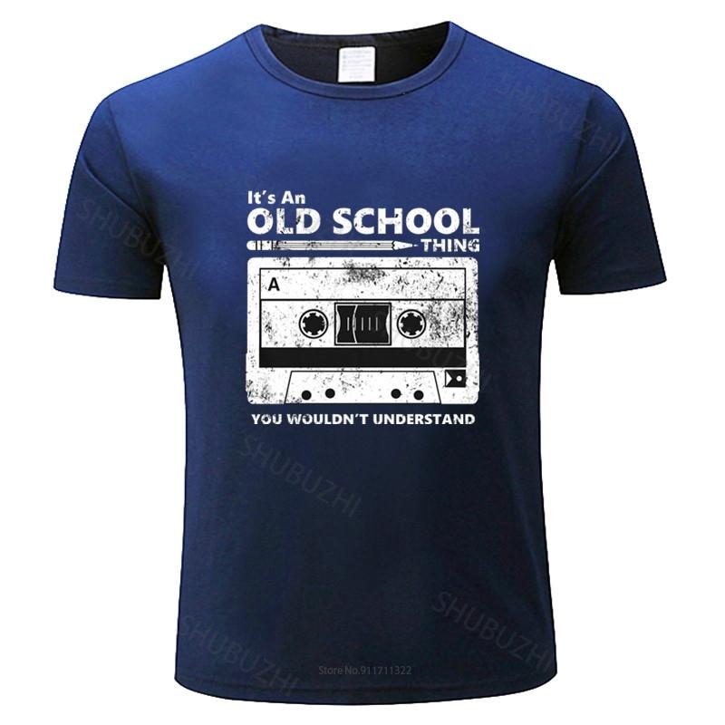 Cotton Tshirt for Boys Fashion Brand T Shirt Mens Loose Cassette Tape Pencil Boombox Headphones Mixtape Old School Dj Deejay Tee