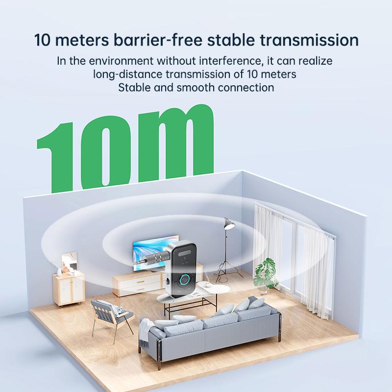 Bluetooth 5.3 приемник передатчик 2 в 1 беспроводной аудио адаптер 3,5 мм AUX адаптер для автомобильных музыкальных наушников динамик громкой связи