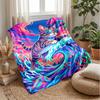 Summer Cat Paradise Theme blanket Lightweight Warm Flannel Blanket Decorative Throw Blanket for Home Decoration