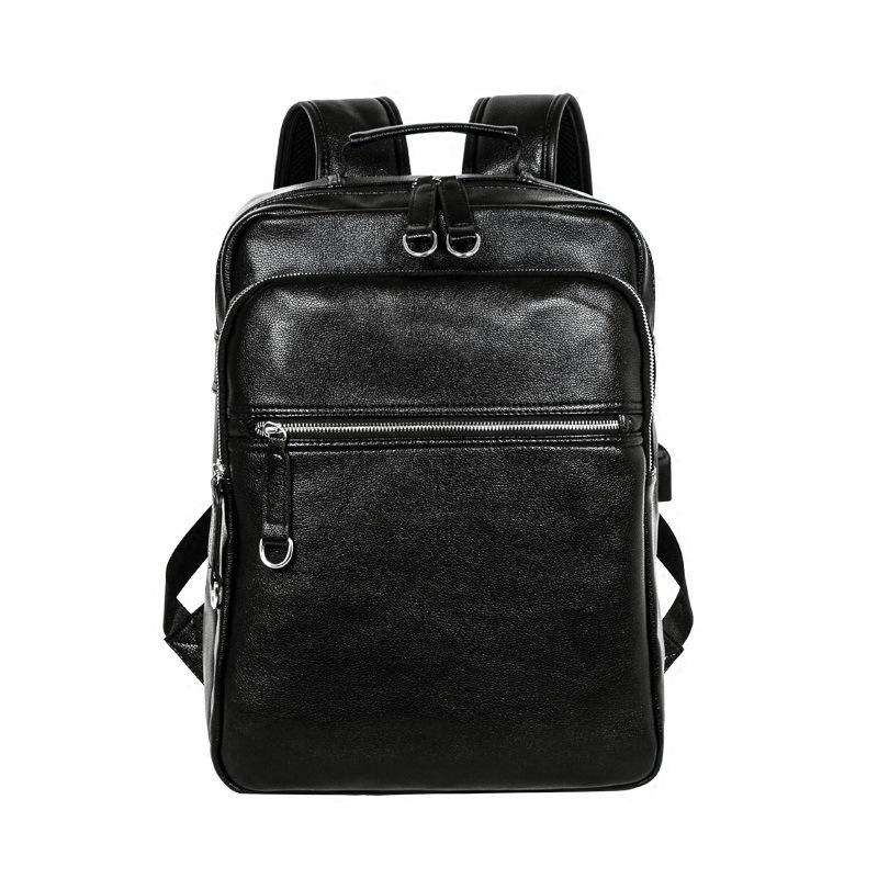 Мужской кожаный рюкзак в корейском стиле - модный уличный стиль школьной сумки для студентов колледжей