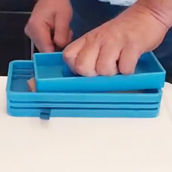 Plastic Chicken Slicer Handheld Meat Cutting Guide for Beef Poultry Safe Food-Grade Helper Tool Works with 12-inch Bread Cutter