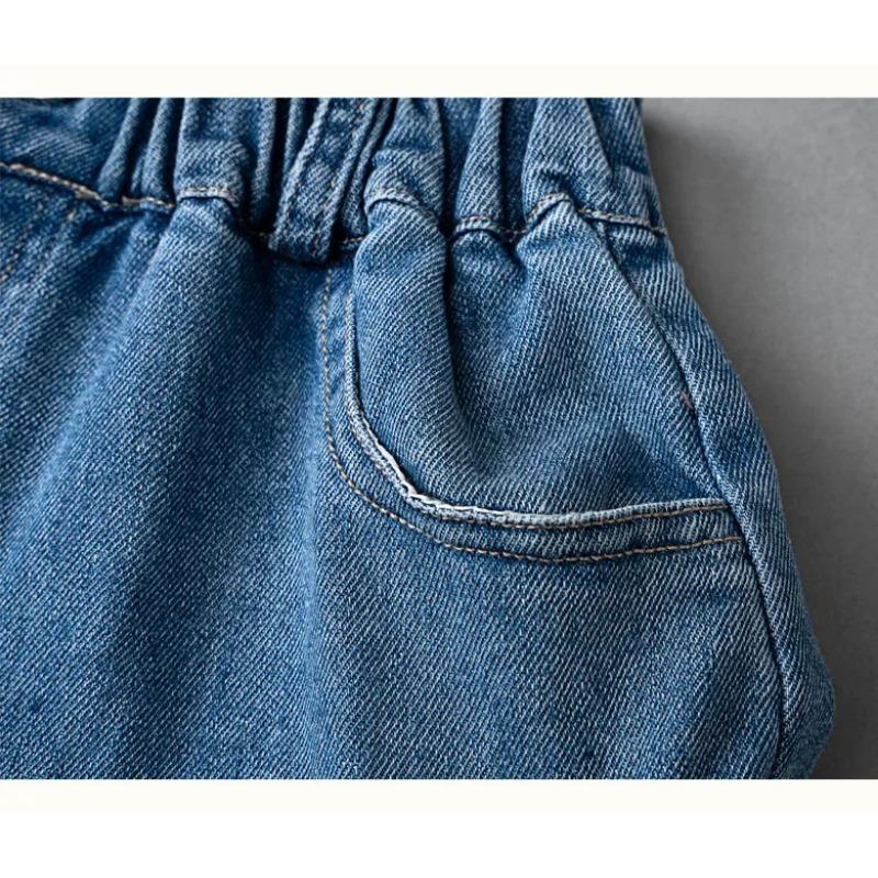 Летняя джинсовая юбка для девочек, модная синяя многослойная юбка с оборками для детей, повседневная универсальная короткая юбка для подростков школьного возраста 4-12 лет