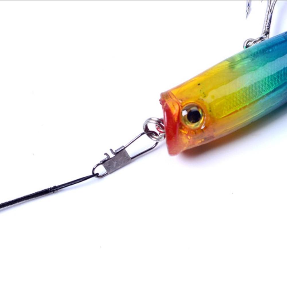 20 шт., вращающаяся стальная проволока, вертлюги, леска, рыболовный крючок, защитная защелка