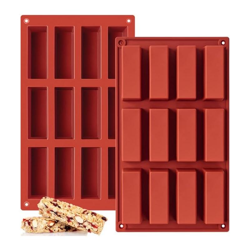 Silicone Cake Molds Cookie Chocolate Bar Molds Non-stick Durable Rectangle Candy Mold Baking Accessories Handmade Gifts