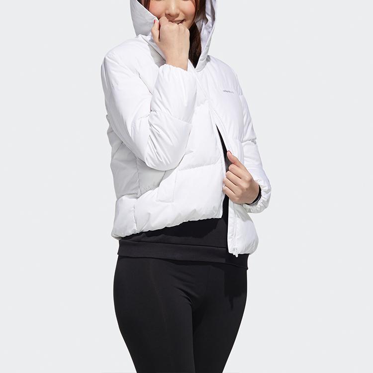 adidas Нео пуховик с капюшоном женская верхняя одежда белый GJ8794