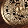 Engraving Incense with Burner Decorative Lid Electroplating Fish Double Carve Censer Holder Home Decor