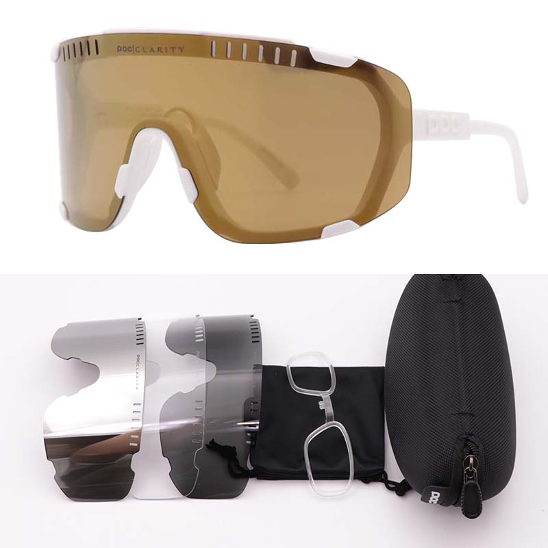 POC Devour Photochromic Bike Glasses Road Cycling Goggles Windproof UV400, MTB Anti-Fog Eyewear w/Nose Pad