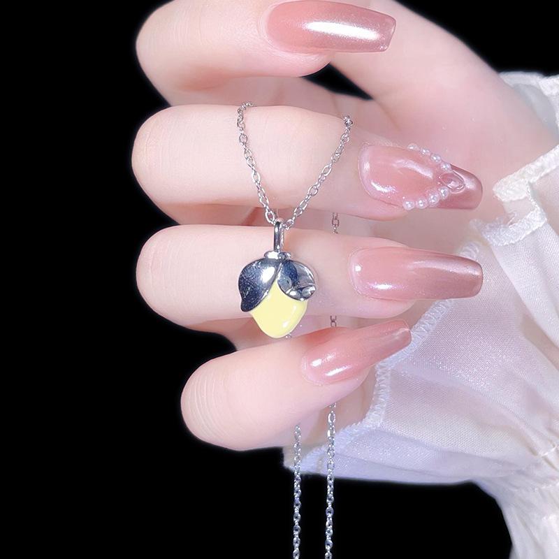 Оригинальное ожерелье с подвеской в виде кукурузы One Leaf Knows Autumn Series для женщин, нишевый дизайн, модная цепочка для ключей из нержавеющей стали