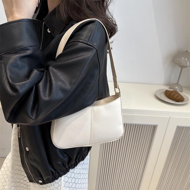 Niche Simple Underarm Bag Solid Color Large Capacity Shoulder Bag Women's New Fashion Versatile Commuter Handbag Tide